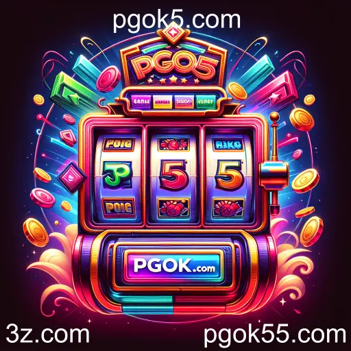 Imagem promocional da pgok5.com mostrando a plataforma e suas vantagens